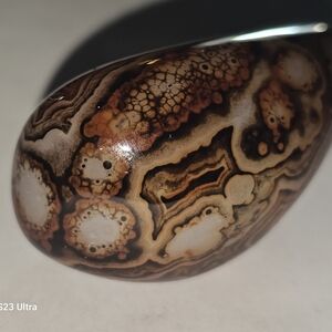 Unique Brown and Cream Stone Pendant